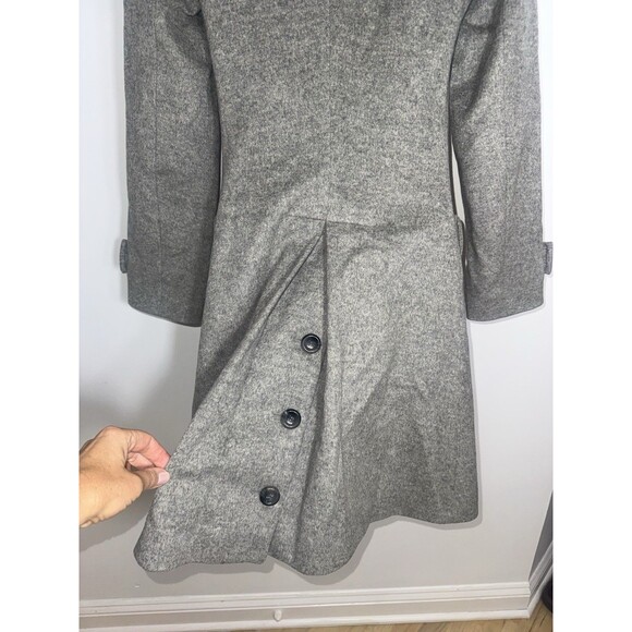 Reiss Wool Cashmere Blend Gray Double Breasted Classic Coat Short Women XS - Picture 5 of 12